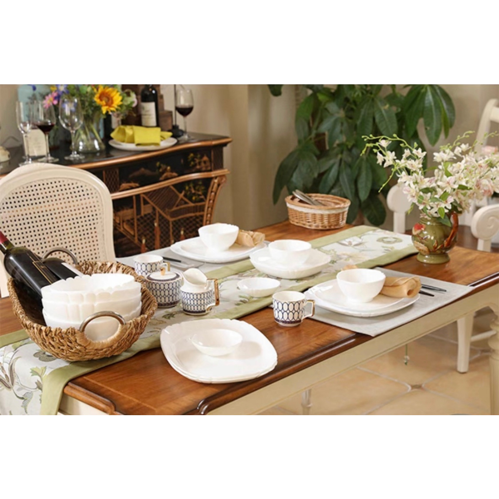 Đĩa  thủy tinh Luminarc Lotusia 23cm N3620 | Hàng chính hãng