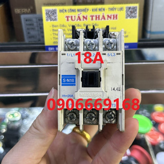 Contactor khởi động từ nhật cũ mitsubishi 18a s-n18 - hàng đẹp 90% - điện 220vac sn18
