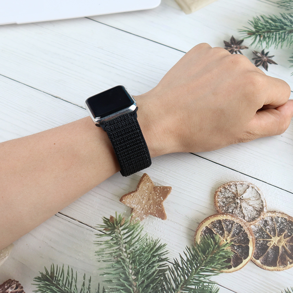 Dây Đeo Nylon Cho Đồng Hồ Thông Minh Apple Watch 44mm 40mm 49mm 45mm 41mm 42 / 38mm Series 7 8 3 6 Se ultra