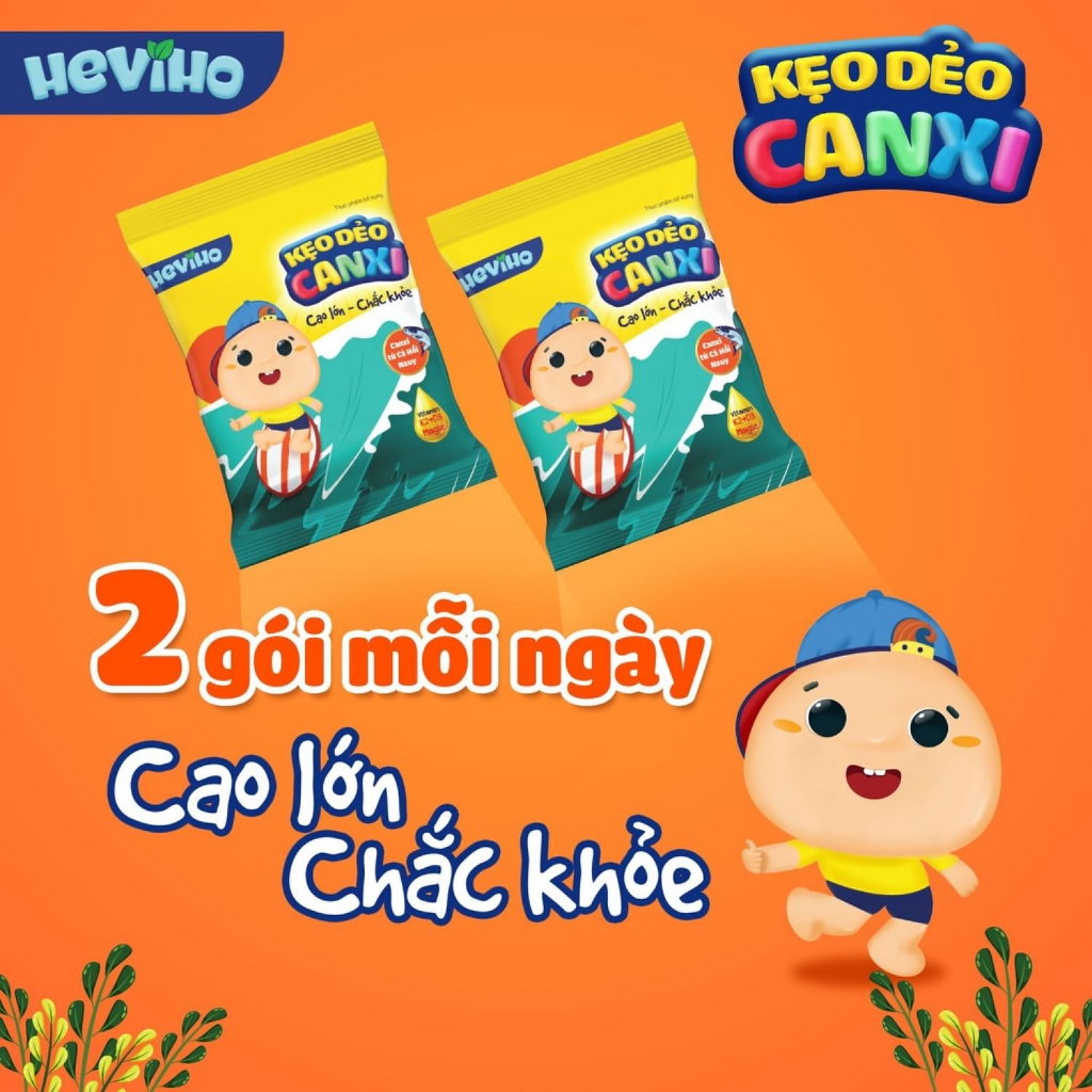 Kẹo dẻo HEVIHO Canxi cho bé cao lớn khỏe mạnh