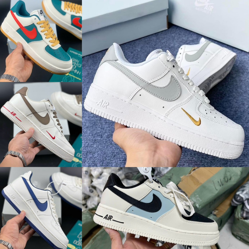 Giày thể thao Niikee guccuii, Af1 vệt xám, Vệt nâu, Nai sữa đế xanh Giày sneaker nam nữ cực chất hàng mới về