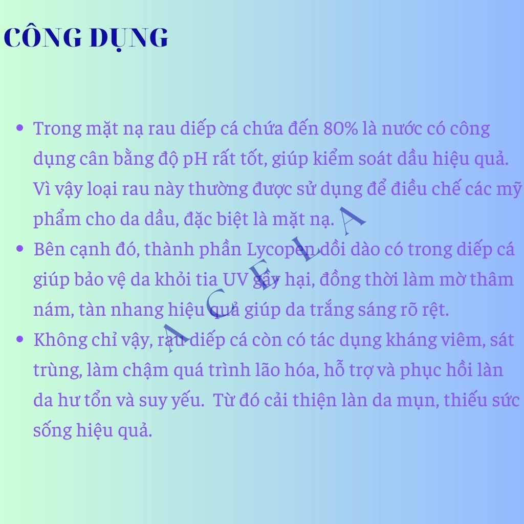 Mặt Nạ Diếp Cá Tái Sinh MeeA Organic 120g Dưỡng Trắng Da Giảm Mụn, Thâm, Se Khít Lỗ Chân Lông_ACELA STORE