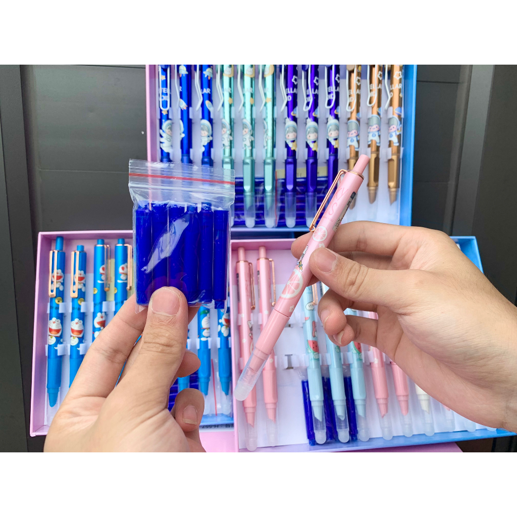 Bút Máy Xóa Được Có Thể Bấm Thu Ngòi , Bút Mực Tẩy được Ngòi Kim Mài Viết êm trơn