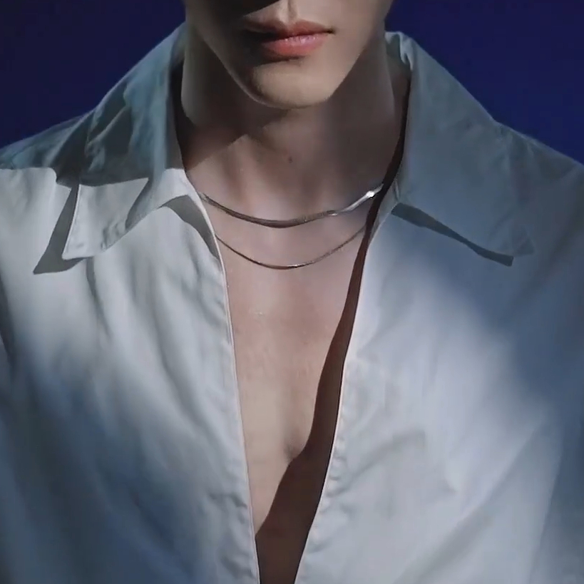 Dây Chuyền Lụa Sợi Xương Rắn 2 Lớp Chất Liệu Thép Titan Không Gỉ - Vòng Cổ Unisex Nam Nữ Quyến Rũ Thời Trang