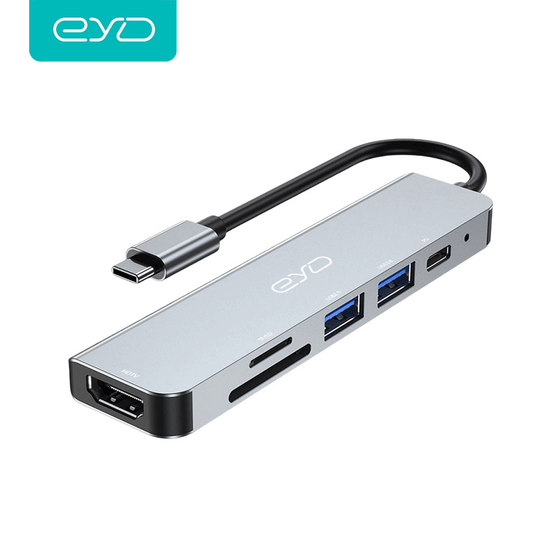 Đầu Đọc Thẻ Nhớ Đa Năng 6 Trong 1 Type C 2010 Cho Laptop / Máy Tính Bảng / Điện Thoại