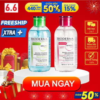 Nước tẩy trang bioderma 500ml cho da dầu, da khô và da nhậy cảm