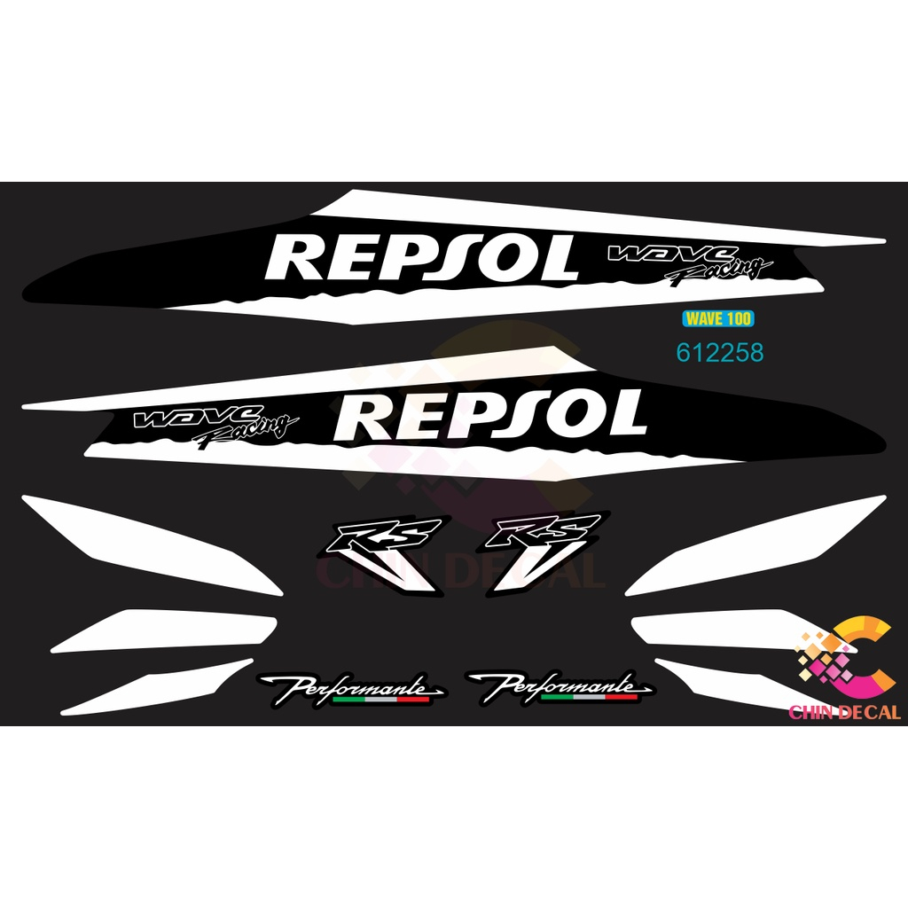 Tem rời WAVE ALPHA 100 & 50cc Phiên bản WAVE REPSOL