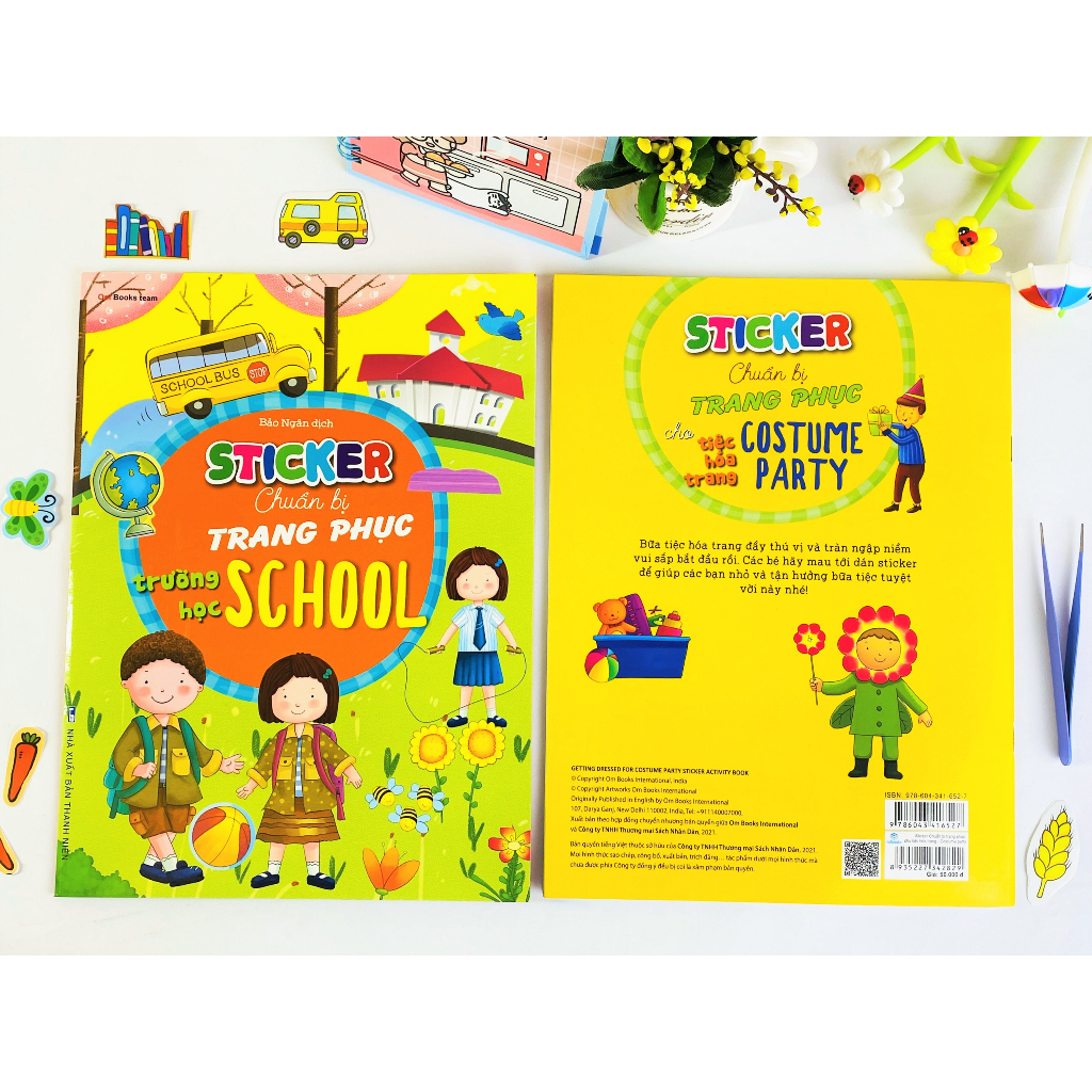 Sách - Combo 3 cuốn Sticker Chuẩn Bị Trang Phục - ndbooks