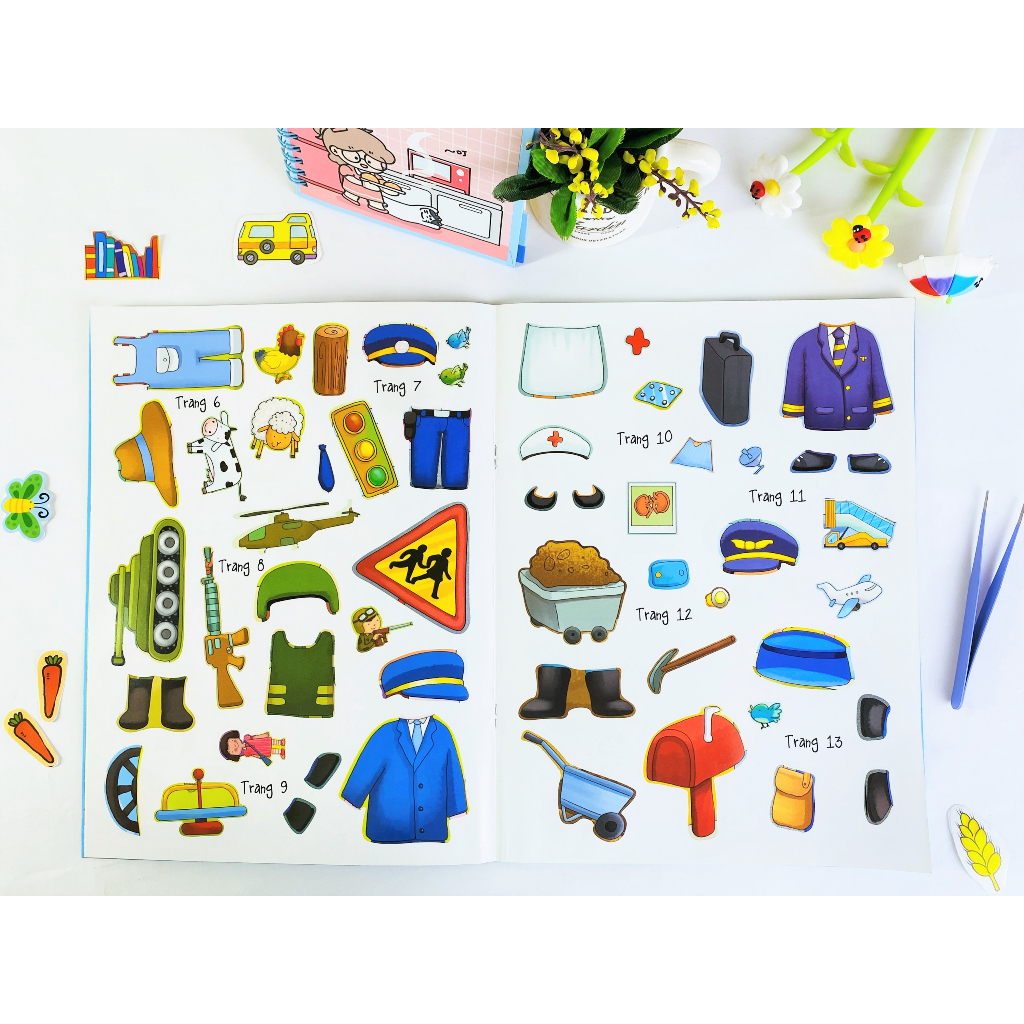 Sách - Combo 3 cuốn Sticker Chuẩn Bị Trang Phục - ndbooks