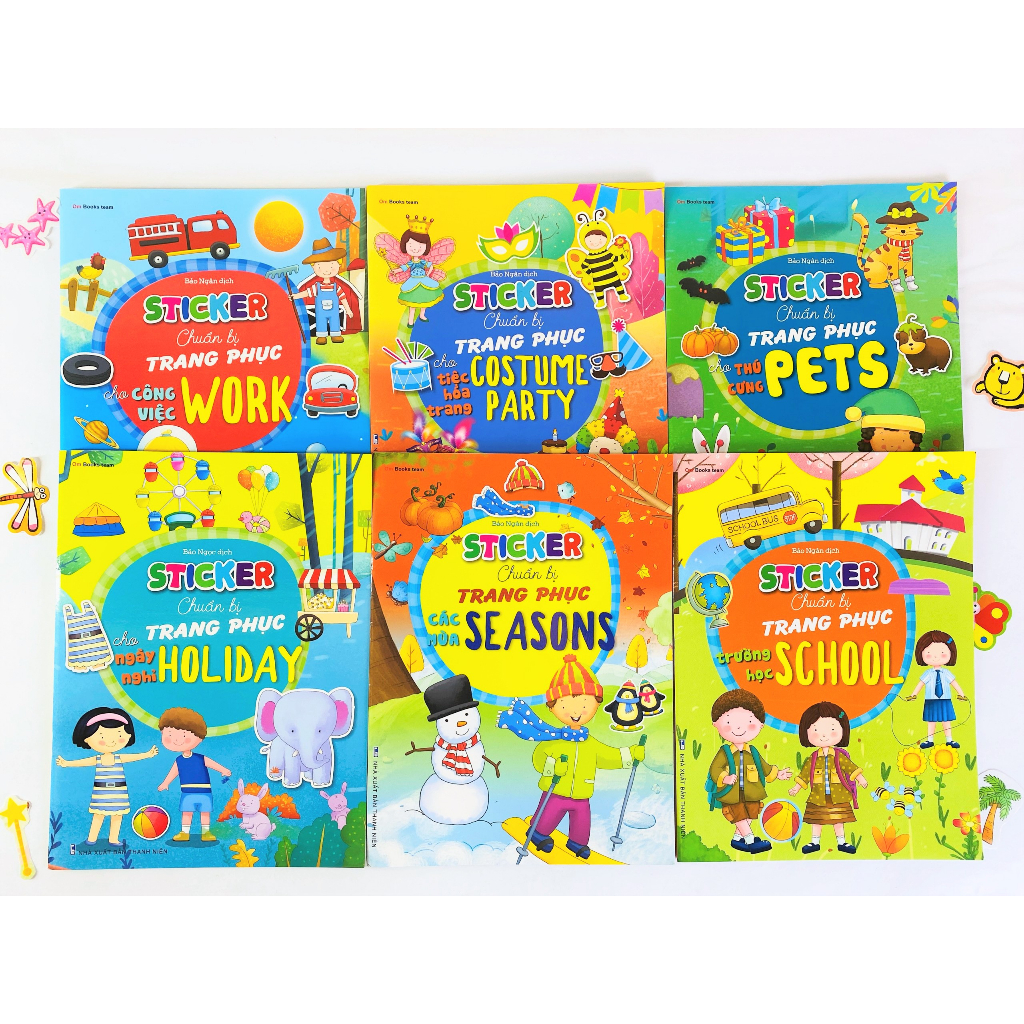 Sách - Combo 3 cuốn Sticker Chuẩn Bị Trang Phục - ndbooks