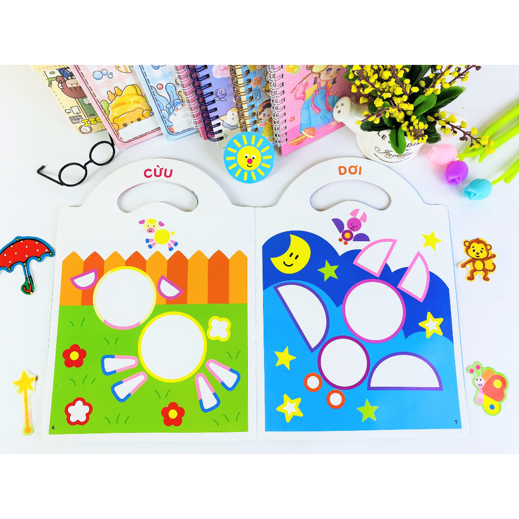 Sách - Combo 4 cuốn Sticker Động Vật Đáng Yêu - Dành cho bé 2-5 tuổi - ndbooks