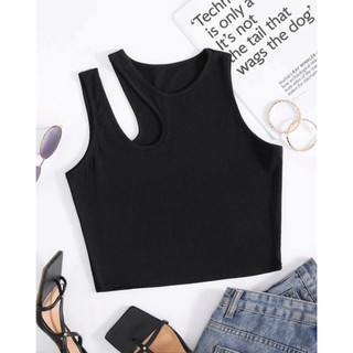 Áo croptop ba lỗ sát nách khoét vai cá tính - AMEE TOP