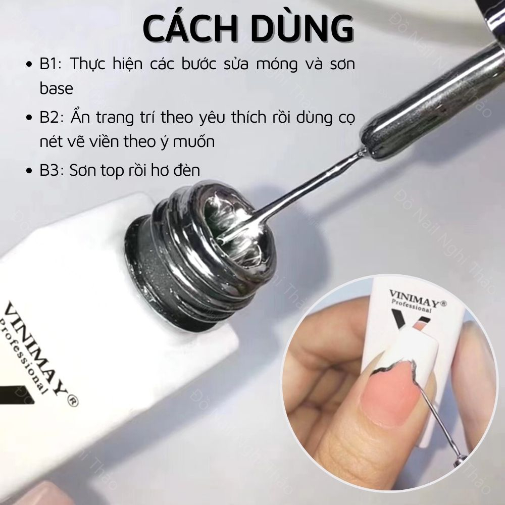 Gel vẽ ,Gel vẽ nét ,gel metan vẽ viền móng Vinimay