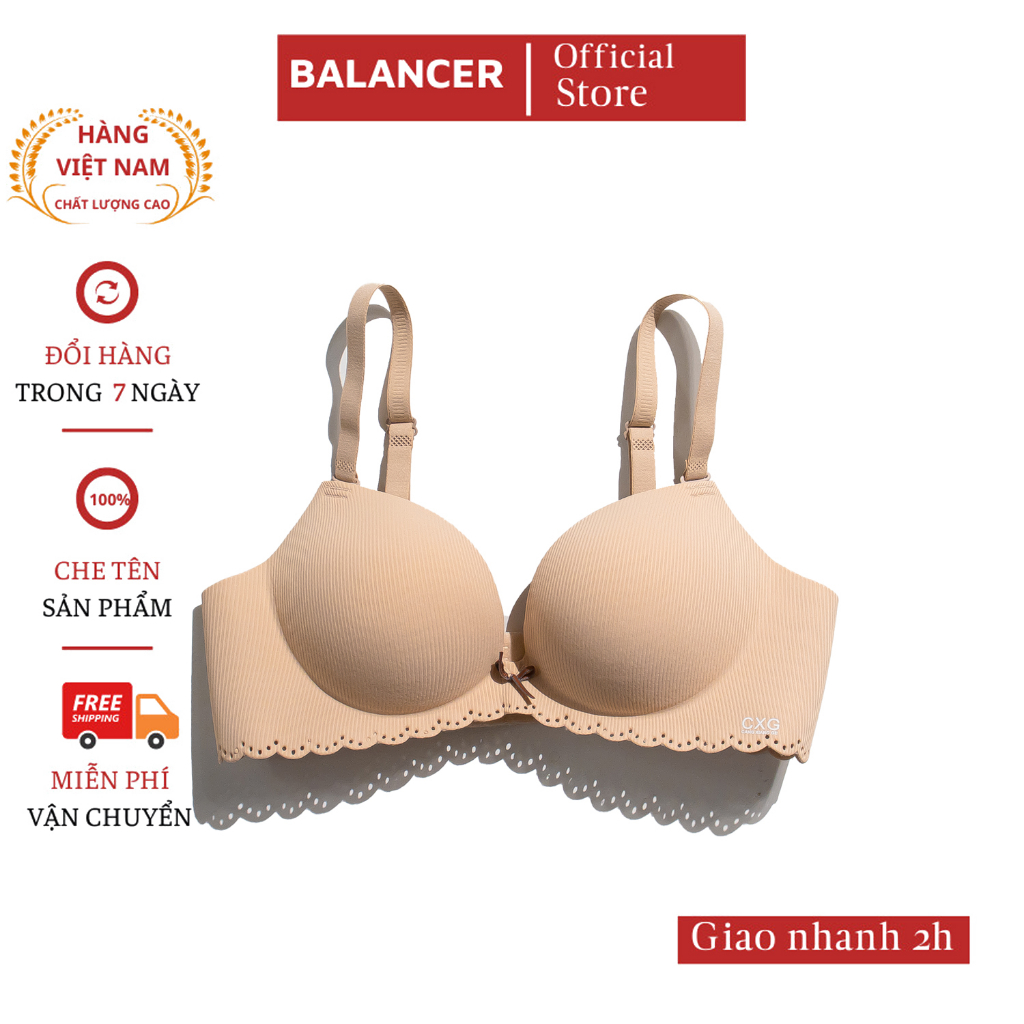 Áo Ngực Không Gọng Gân Tâm Nâng Ngực Hai Dây Vai Siêu Bền Đệm Độn Ngực Mềm Mại BLCA60
