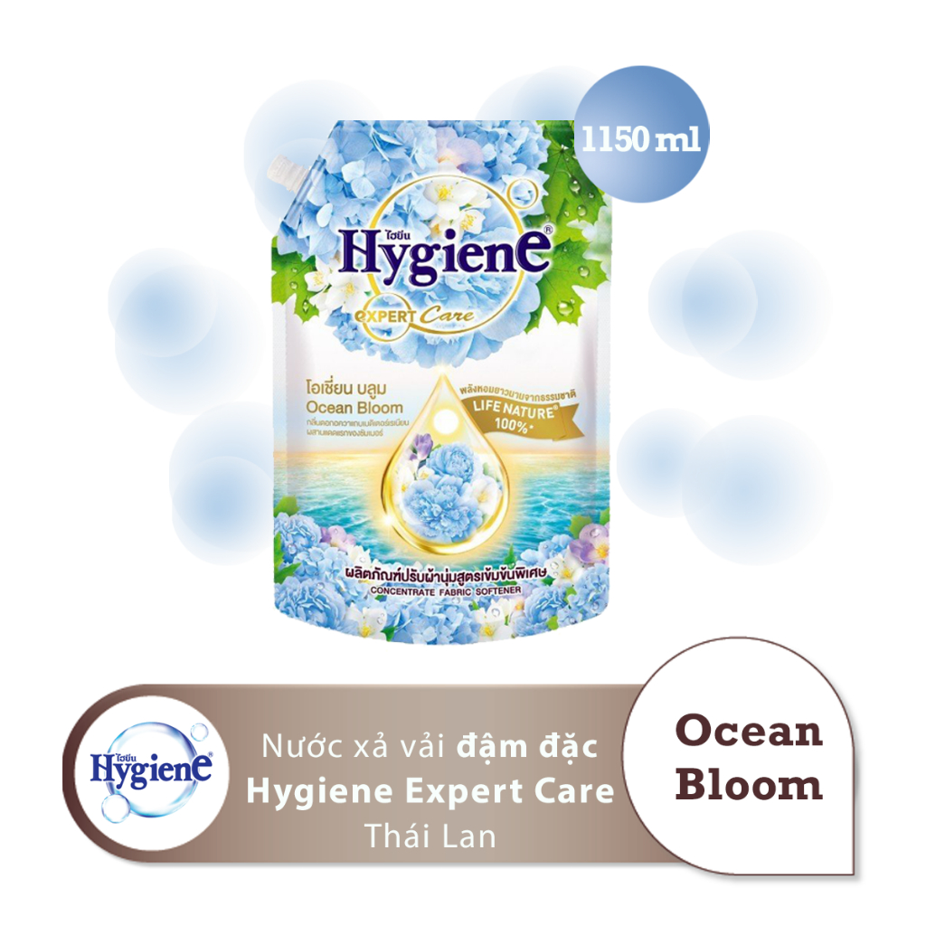 Nước xả vải đậm đặc Hygiene Expert care Ocean Bloom 1150ml