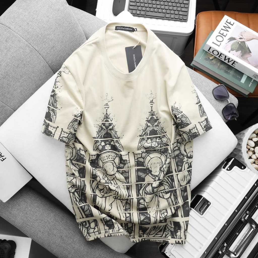 Áo thun Dol.ce Gabana họa tiết siêu hot, unisex nam nữ đều mặc được
