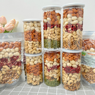 500Gram Hạt mix sấy nguyên vị gồm Macca, Hạnh nhân, Hạt điều, Óc chó đỏ, Óc chó vàng, Hạt bí, ăn liền hoặc làm sữa hạt