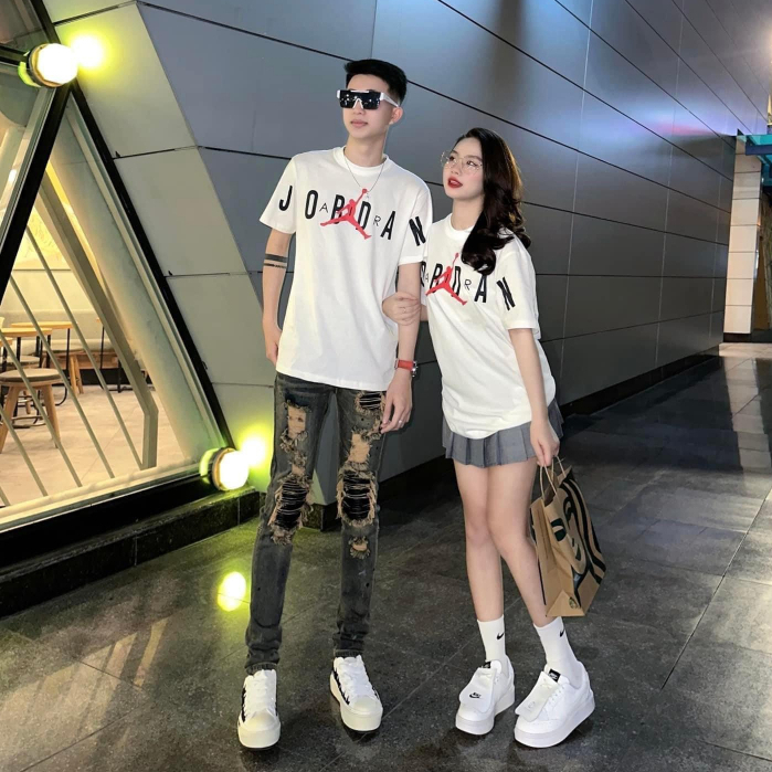 Áo thun nam nữ unisex JORDAN basic tee phông Form Unisex Tay Lỡ Vải Cotton 100%