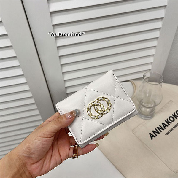 Ví nữ cầm tay mini Scarlet da bóng mềm gấp gọn 24S