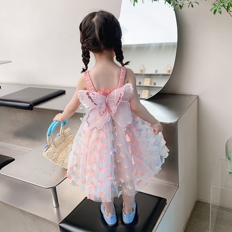 Váy bé gái,váy họa tiết hoa nổi cực xinh cho bé yêu C11