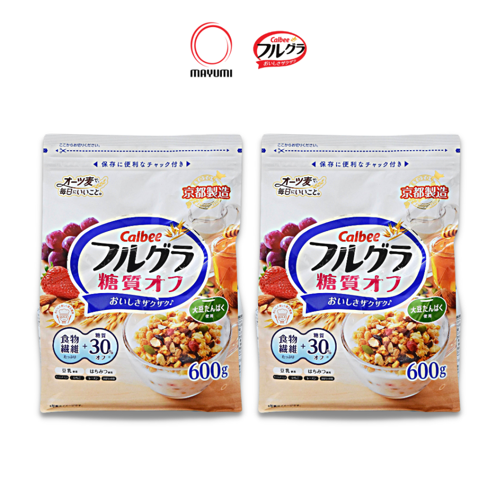 [Date T09/2024] Combo 02 gói 600gr Ngũ cốc trái cây ít đường Calbee Nhật Bản