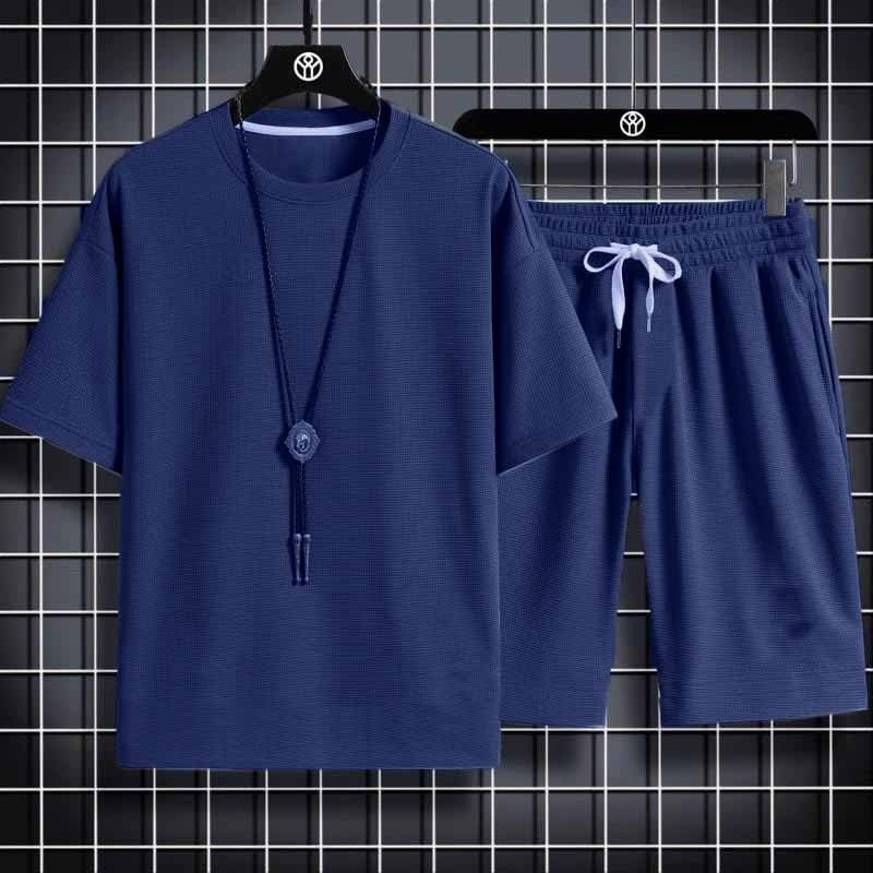 Bộ Thể Thao Nam Trơn Cao Cấp Chất Vải Thun Xốp Co Giãn Tay Cộc Lưng Thun Có Túi Phù Hợp Mặc Nhà Hoặc Chơi Thể Thao...