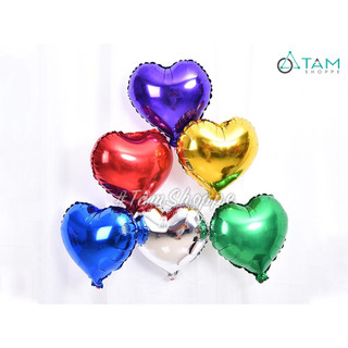 [LOẠI 1 - DÀY ĐẸP] Bong bóng kiếng trái tim trơn màu nhiều cỡ BBK-TIM-03