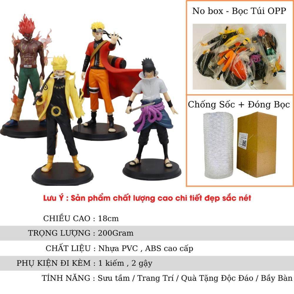 Mô hình Naruto Lục đạo , Naruto hiền nhân , Sasuke , Might guy - Shippuuden - Tượng Figure Naruto