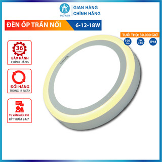 ĐÈN GẮN TRẦN -ỐP TRẦN NỔI phi 140-190-240 x38mm ĐÈN LED KHAPHACO