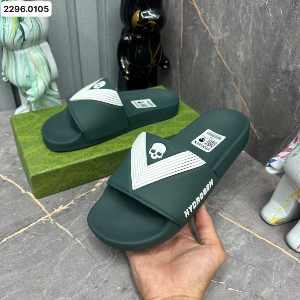 Dép HyDro nam, dép đầu lâu quai cao su đế cao 3cm chất liệu cao su non siêu nét - Dép nam cao cấp Sumishop