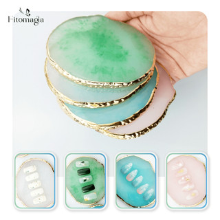 Khay đá cẩm thạch, đá tán màu gel nail - vẽ, chụp ảnh mẫu nail nhiều màu