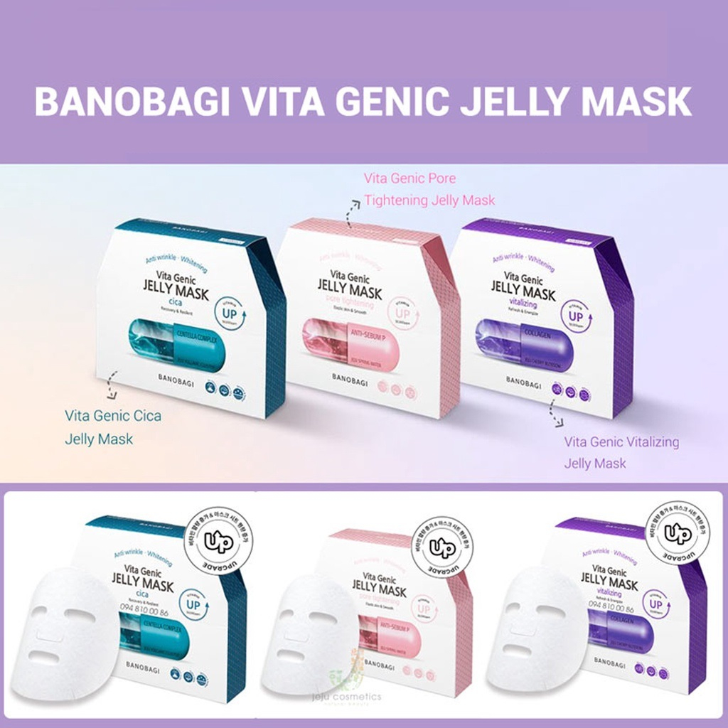 Mặt nạ dưỡng da Banobagi Vita Genic Jelly Mask, Hàn Quốc dưỡng ẩm trắng da đủ loại