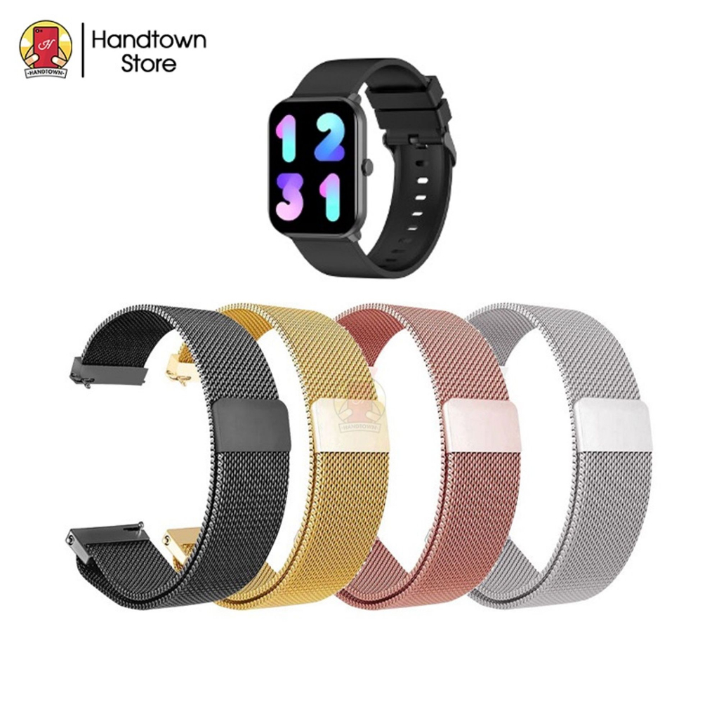 Dây Đeo Inox Milanese Cho Đồng Hồ Thông Minh IMILAB W01 W02 W12 W13 Chốt Tháo Nhanh Handtown