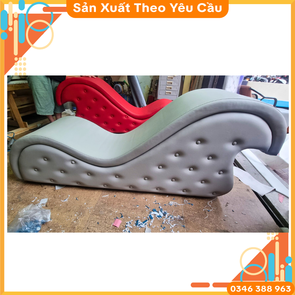 Ghế Tình Yêu Cao Cấp Dành Cho Tình Nhân Màu Trắng Kem, Dành Cho Khách Sạn, Nhà Nghỉ 0346.388.963