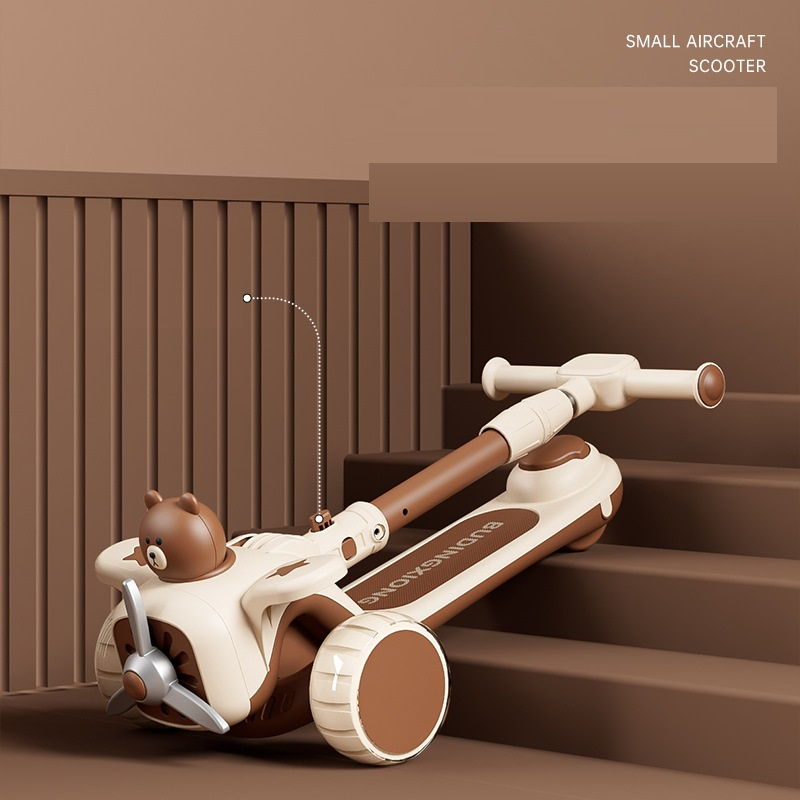 Xe scooter cho bé đa năng bánh phát sáng, chất liệu an toàn chống trơn trượt