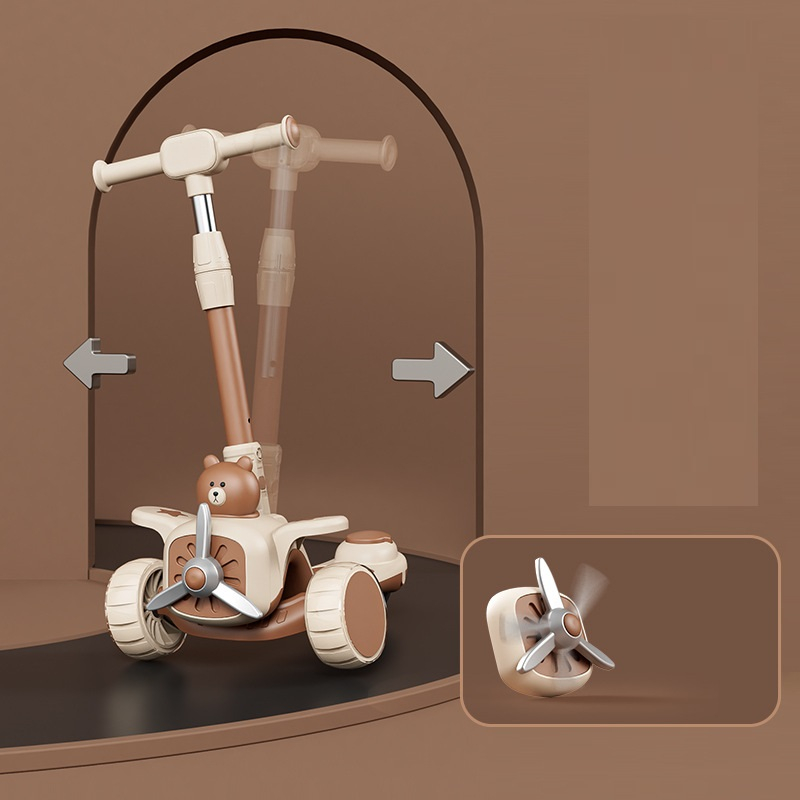 Xe scooter cho bé đa năng bánh phát sáng, chất liệu an toàn chống trơn trượt