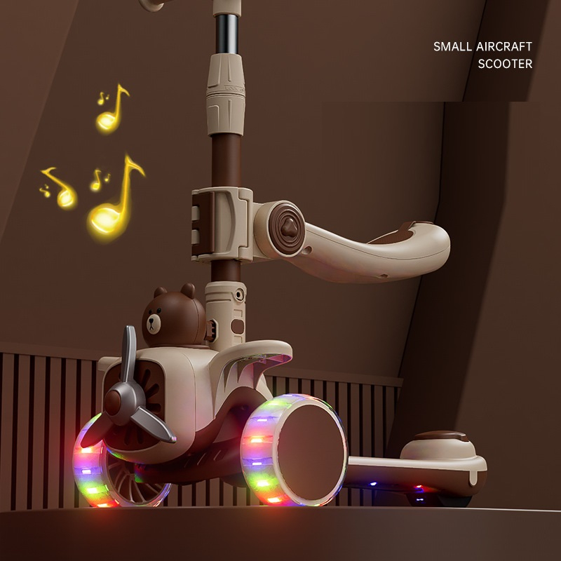 Xe scooter cho bé đa năng bánh phát sáng, chất liệu an toàn chống trơn trượt