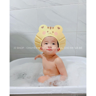 Mũ Tắm Đội Đầu Chắn Nước Cho Bé