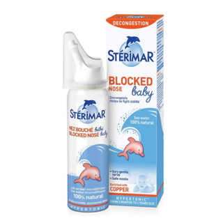 Xit mũi Sterima cá heo - Sterimar Blocked Nose Baby - Nghẹt mũi sổ mũi chai 50ml