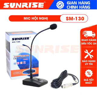 Micro cổ ngỗng hội nghị Sunrise SM-130, Mic dùng tọa đàm họp trực tuyến sử dụng cho phòng họp hội trường