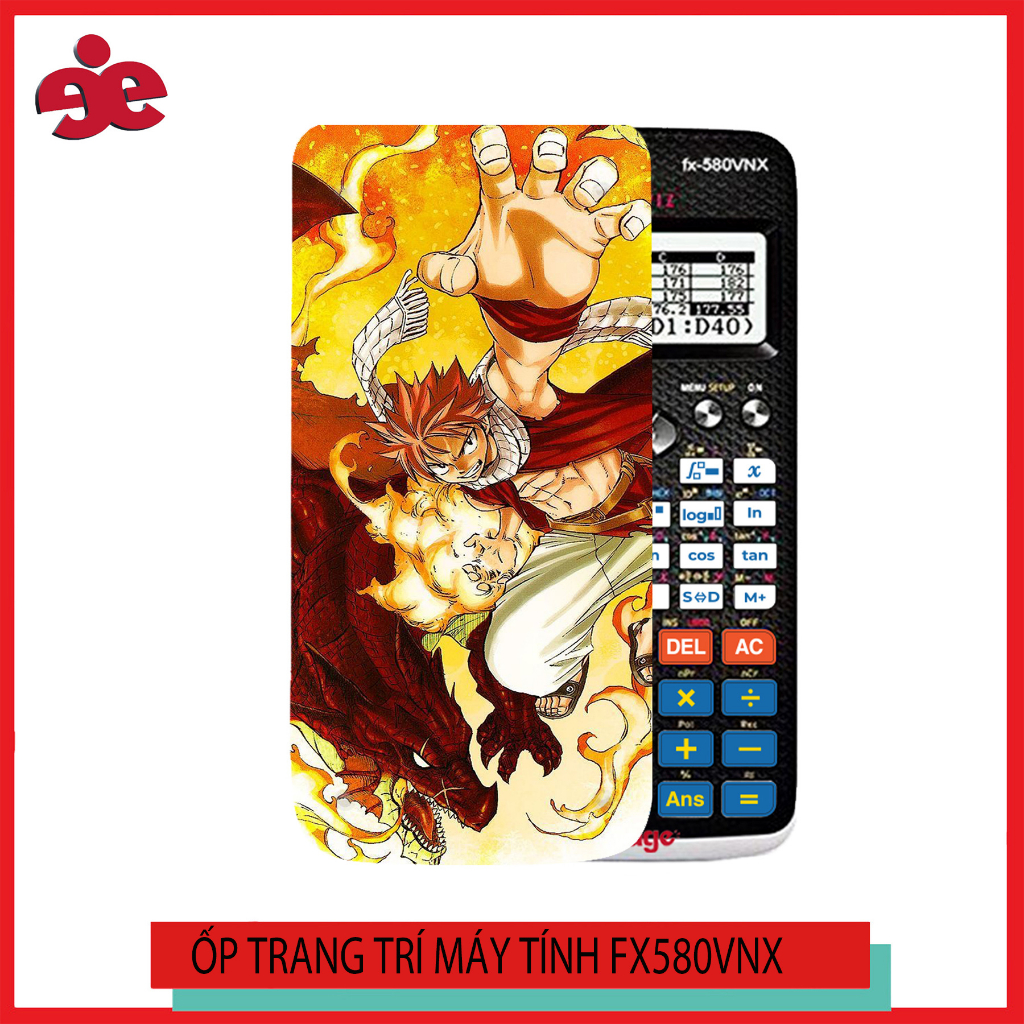 ỐP TRANG TRÍ MÁY TÍNH CASIO FX 580VNX HÌNH ANIME FAIRY TAIL -NHẬN IN THEO YÊU CẦU!!