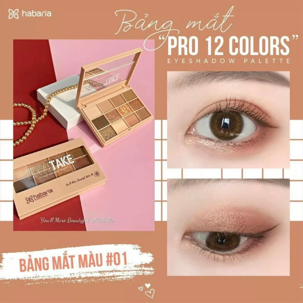 Bảng mắt 12 ô Habaria eyeshadow palette