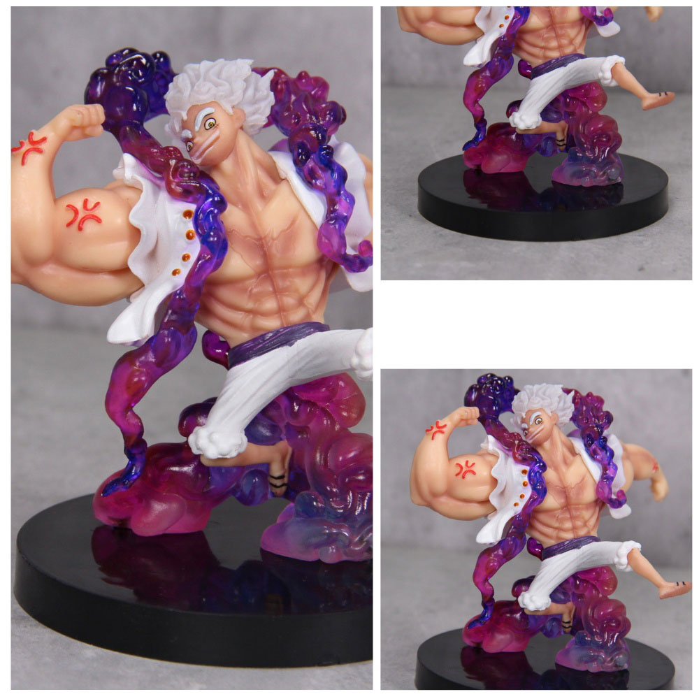 Mô hình One Piece Luffy gear 5 nika trắng gồng tay siêu ngầu . Cao 10,5cm , Nặng 200gram . Figure anime One Piece