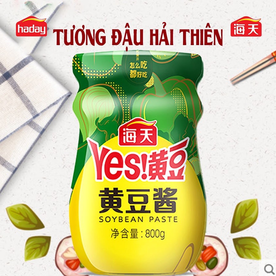 Tương đậu Hải Thiên hảo hạng thơm ngon đậm vị lọ 800g