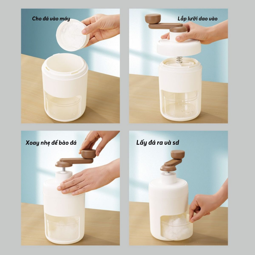 MÁY BÀO ĐÁ MINI, MÁY SAY ĐÁ TUYẾT MINI CẦM TAY ĐA NĂNG CHO GIA ĐÌNH