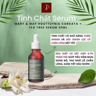 Tinh chất dưỡng da mụn mary & may houttuynia cordata + tea tree serum 30ml