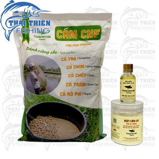 Combo 3 Siêu Phẩm 1kg Cám CNF, 1 Chai Dầu Hăng, 1 Hũ Bột Ngũ Vị Hương Chuyên Dùng Câu Cá Tra, Chép, Rô Phi Chung Nguyen