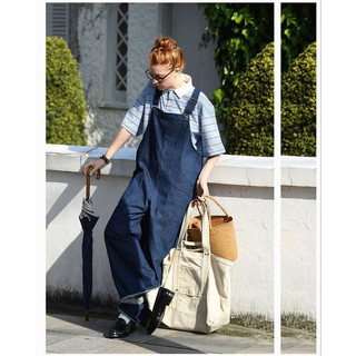Quần yếm jean freesize