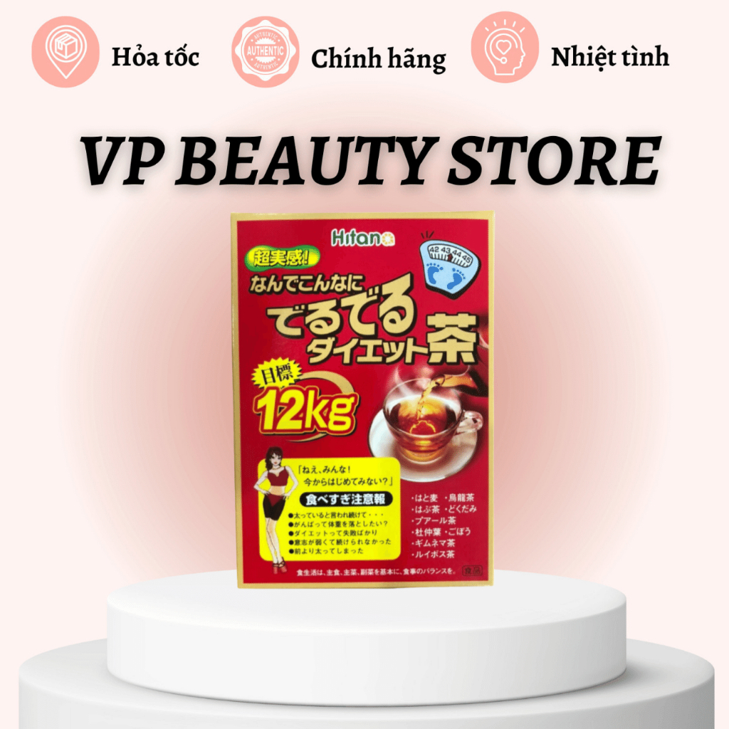 Trà giảm cân đào thải chất béo 12kg HITANA hộp 30 gói