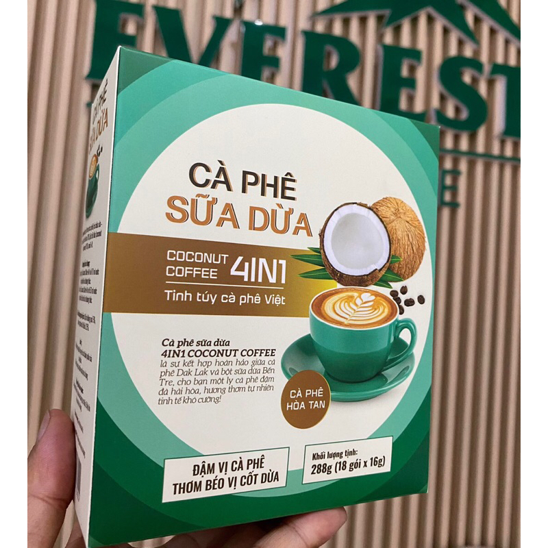 COMBO 4 hộp cà phê sữa dừa PREMIUM COCONUT COFFEE 3IN1